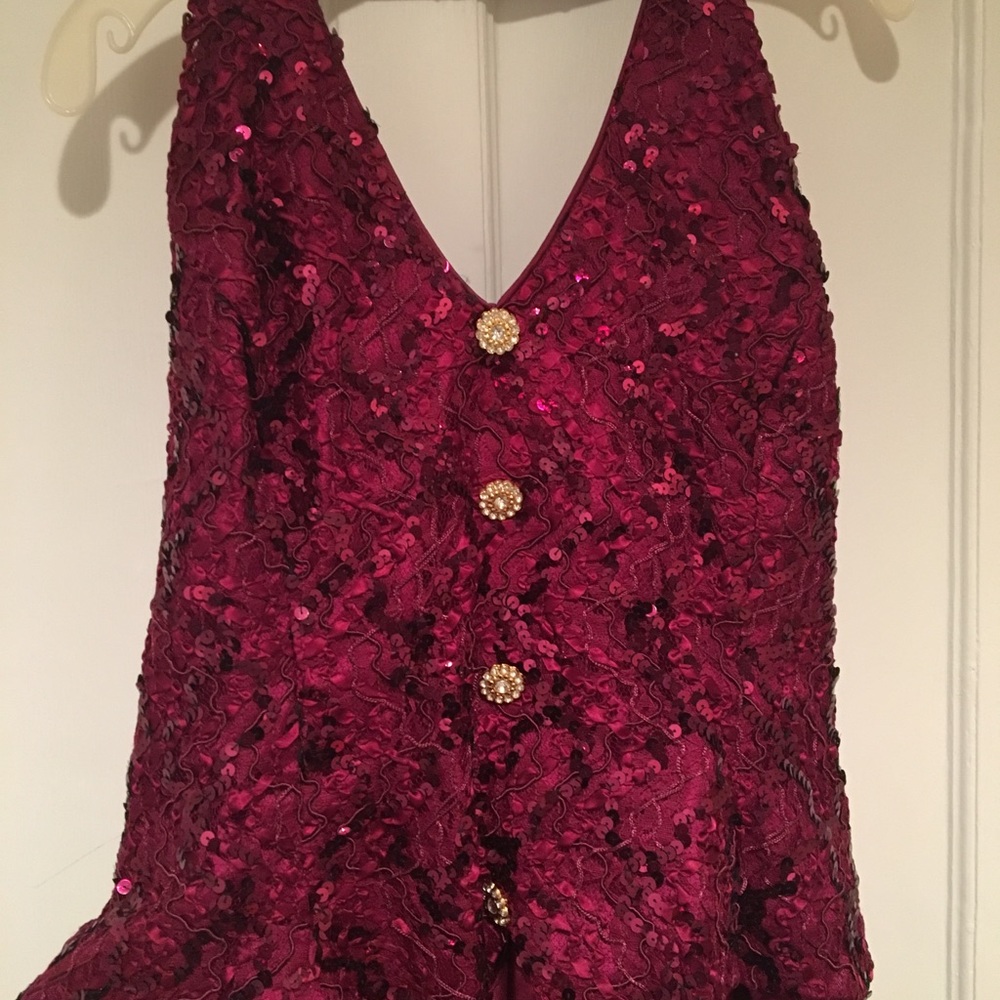 Dave & Johnny beautiful vintage halter top formal - Picture 2 of 9